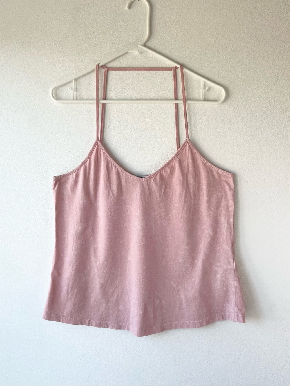 All Saints Balia Tank Top 100% Cotton Pink Athleisure Sporty Acid Wash Cami 10